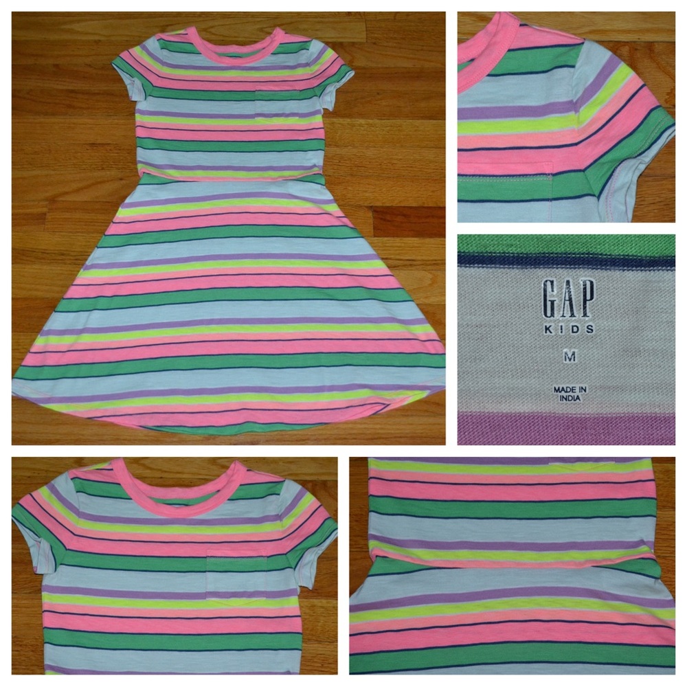 Youth girls GAP Kids striped dress, size M